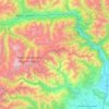 Topografische Karte Alpes du Grand Paradis, Höhe, Relief