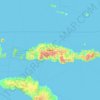 Topografische Karte Isla de Flores, Höhe, Relief