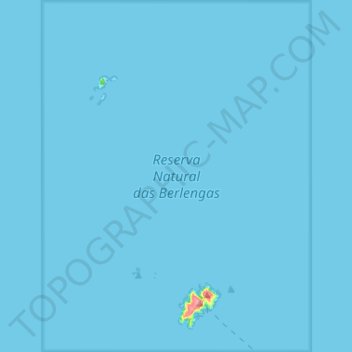 Topografische Karte Reserva Natural das Berlengas, Höhe, Relief