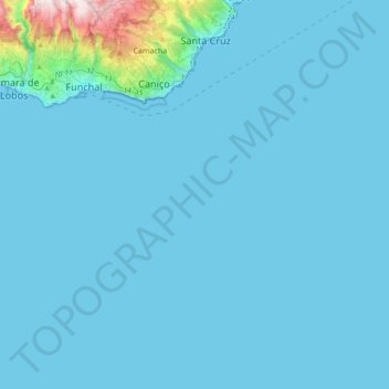 Topografische Karte Santa Cruz, Höhe, Relief