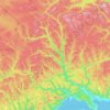 Topografische Karte Rivière-Nouvelle, Höhe, Relief