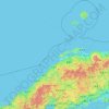 Topografische Karte Präfektur Shimane, Höhe, Relief