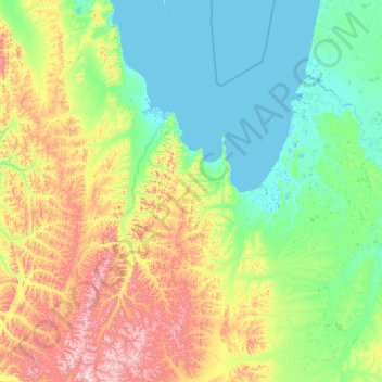 Topografische Karte Хара-Улахский наслег, Höhe, Relief