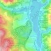 Topografische Karte Lexington Reservoir, Höhe, Relief
