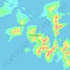 Topografische Karte Isla Wollaston, Höhe, Relief