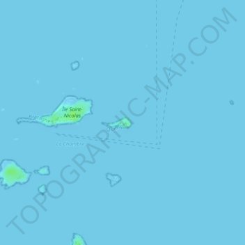 Topografische Karte Île de Bananec, Höhe, Relief