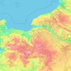 Topografische Karte Normandy, Höhe, Relief