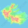 Topografische Karte Possession-Insel, Höhe, Relief