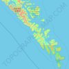 Topografische Karte Gwaii Haanas National Park Reserve and Haida Heritage Site, Höhe, Relief