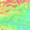 Topografische Karte Estellerria / Tierra Estella, Höhe, Relief