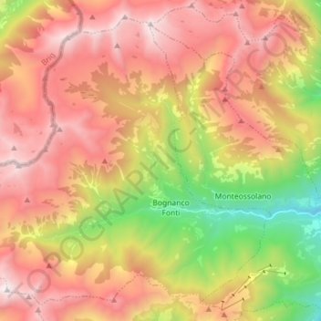 Topografische Karte Bognanco, Höhe, Relief