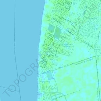 Topografische Karte Stanleytown - 37/43, Höhe, Relief