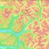 Topografische Karte Stephen Mather Wilderness, Höhe, Relief