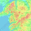 Topografische Karte Snowdonia, Höhe, Relief