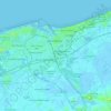 Topografische Karte Dunkirk, Höhe, Relief