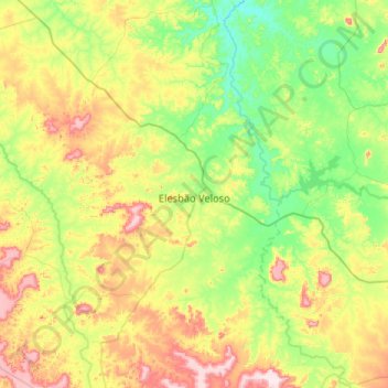 Topografische Karte Elesbão Veloso, Höhe, Relief
