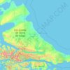 Topografische Karte Tierra del Fuego, Höhe, Relief