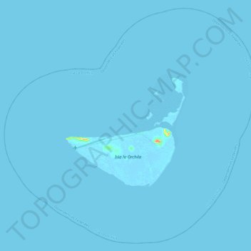 Topografische Karte Isla La Orchila, Höhe, Relief
