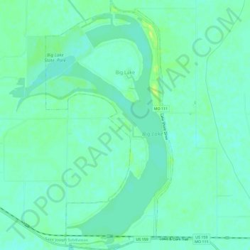 Topografische Karte Big Lake, Höhe, Relief