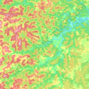 Topografische Karte Japu, Höhe, Relief