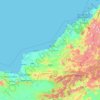 Topografische Karte Sarawak, Höhe, Relief