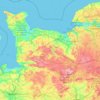 Topografische Karte Lower Normandy, Höhe, Relief