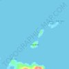 Topografische Karte Shag Islands, Höhe, Relief