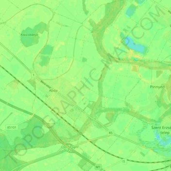 Topografische Karte 9151, Höhe, Relief