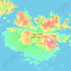 Topografische Karte Loks Land Island, Höhe, Relief