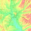 Topografische Karte Lowndes County, Höhe, Relief