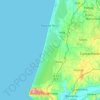 Topografische Karte Dunas de Mira, Gândara e Gafanhas, Höhe, Relief