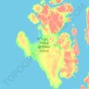 Topografische Karte Isla del Príncipe de Gales, Höhe, Relief