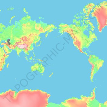 Topografische Karte Tuvalu, Höhe, Relief