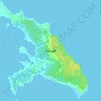 Topografische Karte Prangli, Höhe, Relief