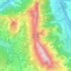 Topografische Karte Montagne de Faraut, Höhe, Relief