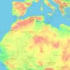 Topografische Karte Maghreb, Höhe, Relief