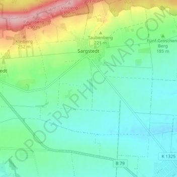 Topografische Karte Sargstedt, Höhe, Relief
