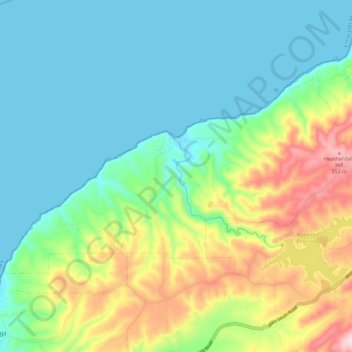 Topografische Karte Myponga Beach, Höhe, Relief