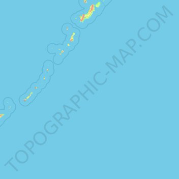 Topografische Karte Курильские острова, Höhe, Relief