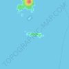 Topografische Karte Worlcombe Island, Höhe, Relief
