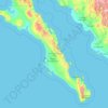 Topografische Karte Süd-Niederkalifornien, Höhe, Relief