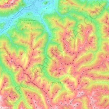 Topografische Karte Irdning-Donnersbachtal, Höhe, Relief
