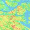 Topografische Karte Nacka kommun, Höhe, Relief