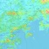 Topografische Karte Huiyang District, Höhe, Relief