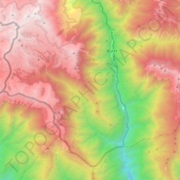 Topografische Karte Doklam, Höhe, Relief