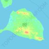 Topografische Karte Bolshoy Lyakhovsky Island, Höhe, Relief