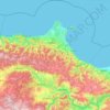 Topografische Karte Sinop, Höhe, Relief