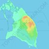 Topografische Karte Barbuda, Höhe, Relief