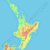 Topografische Karte Nordinsel, Höhe, Relief