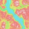 Topografische Karte Fyresvatnet, Höhe, Relief